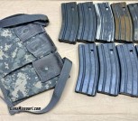 Used USGI Surplus 30rnd Mags and 6 Mag Bandolier