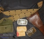 👉M1917 Holster, Belt, Carlisle Bandage and Sulfa Powder Package