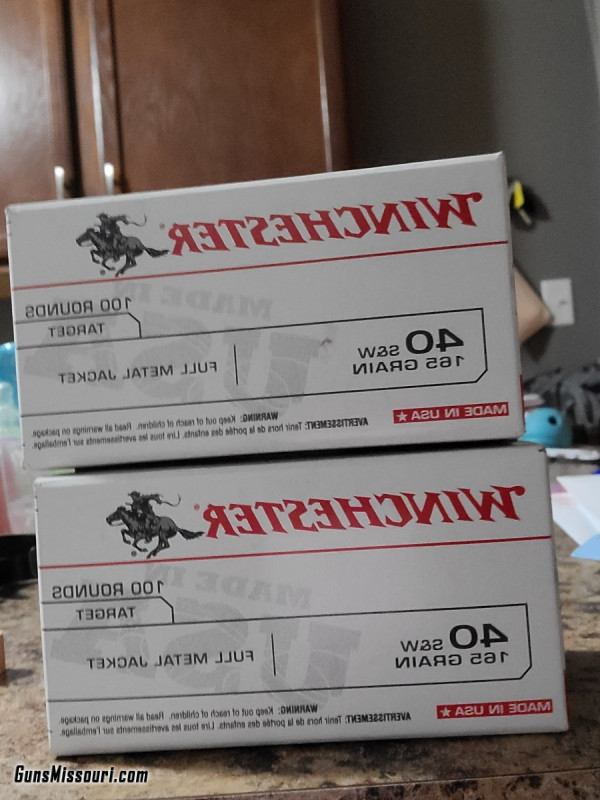 40 s&w Winchester 165 gr Ammunition Arnold Guns Missouri