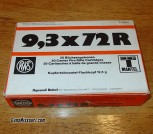 9.3x72R RWS Ammo 20 Round Box Vintage