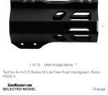 TacFire 4in A.C.E Series M-Lok Free Float Handguard, Black,