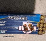 32 ACP also known as 7.65mm Browning New Boxes JHP 50 Rd Box