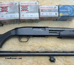 Mossberg 500 Combo (Field+Security Barrel) with 6 boxes of Ammunition